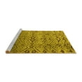thumbnail image 2 of Ahgly Company Machine Washable Indoor Rectangle Abstract Yellow Modern Area Rugs, 2' x 4', 2 of 4