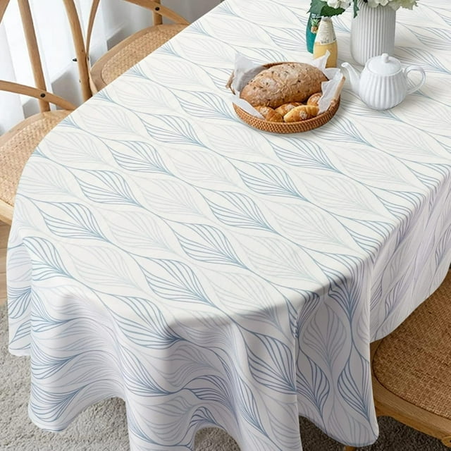 Country Oval Tablecloth for Oval Table 140g Upgraded Fabric Table Cloths for Dining Room Decorative Table Cloth-60x120in