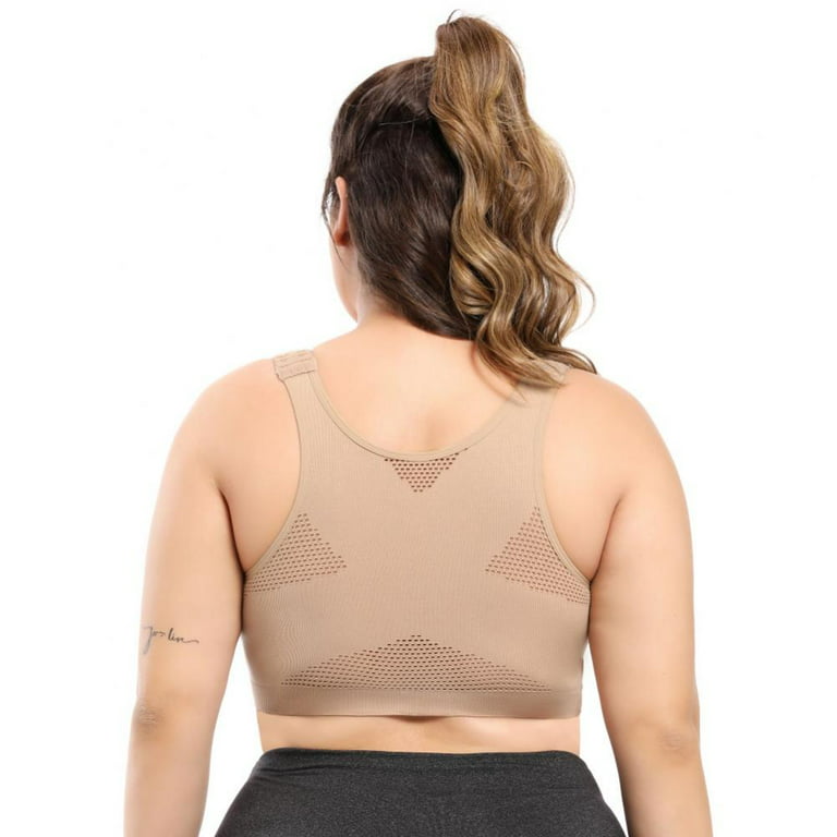 Xmarks Women's Plus-size Bra Gather Breathable No Underwire Beauty Back  Sports Vest Underwear Orthotic Bra Underwear 