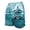 Blue, variant on XFeng Men's 2 in 1 Swim Trunks, Print Board Shorts with Compression Liner, Quick Dry Beach Swim Shorts with Pockets