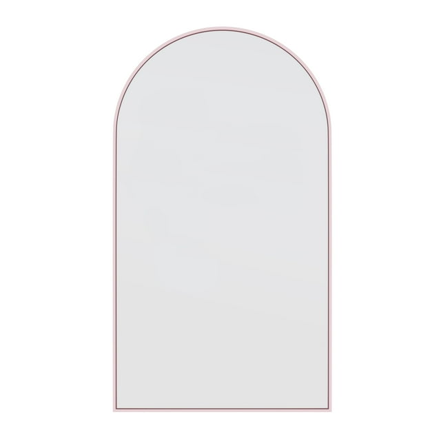 Glass Warehouse Large Arch Shape Stainless Steel Framed Mirror 83" x 48" - Satin Brass