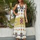 thumbnail image 2 of Vestido De Noche De Lujo Sin Mangas Para Mujer, Bohemian Pattern Vestido De Fiesta, 2 of 5
