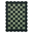 thumbnail image 3 of Scalloped Runner Rug 8*12 ft,Washable Non-Slip Kitchen/Hallway Rug,Farmhouse Checkerboard Indoor/Outdoor Carpet for Entryway, Porch, Laundry (Stain Resistant), 3 of 7