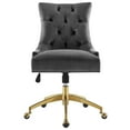 thumbnail image 5 of Modway Regent Tufted Performance Velvet Office Chair in Gold Gray, 5 of 9