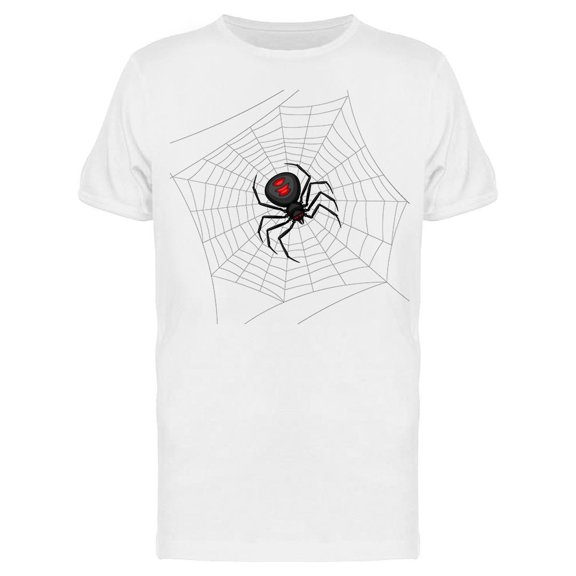 Black Widow Spider On Web Tee Men's -Image by Shutterstock