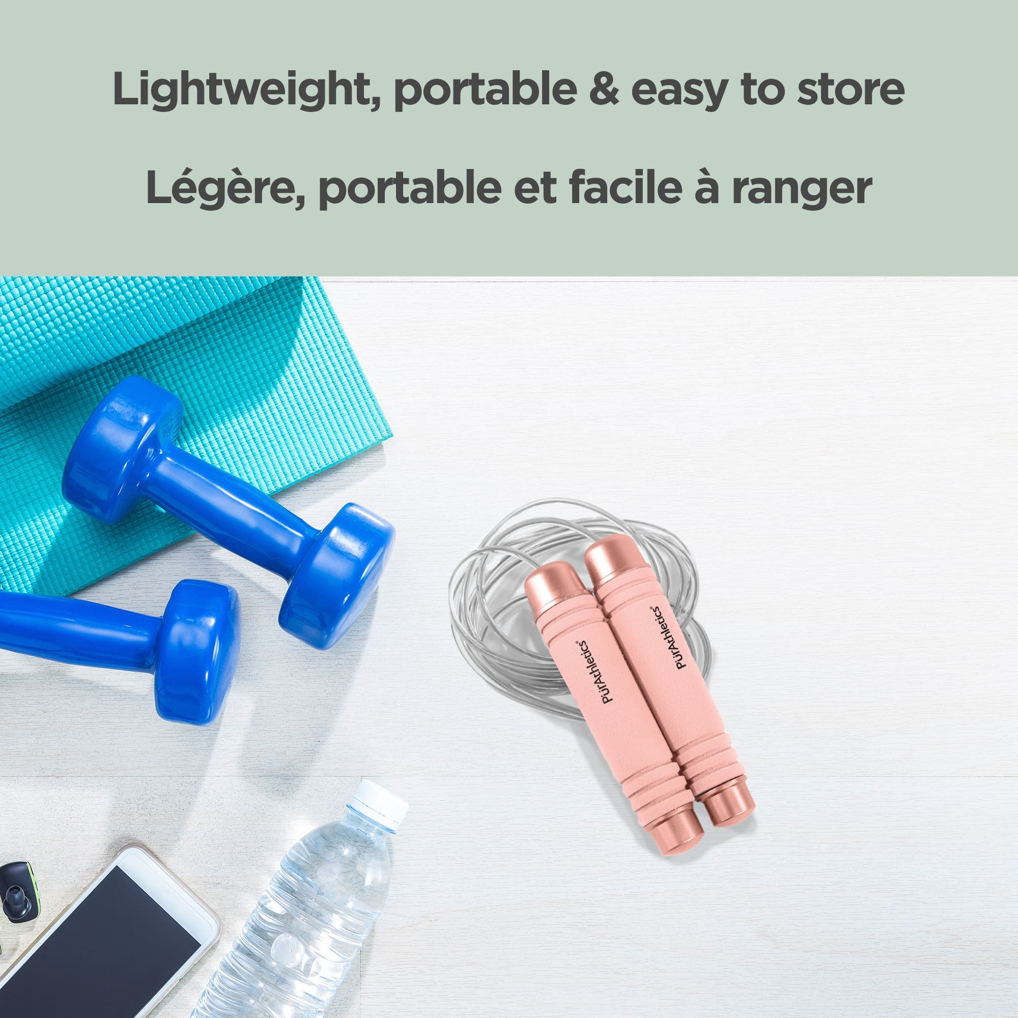 PurAthletics Comfort Foam Skip Rope - Pink