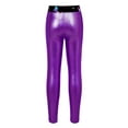 thumbnail image 3 of iiniim Kids Girls Shiny Metallic Leggings Dance Pants Gymnastics Stretch Footless Tights Yoga Pants, 3 of 7
