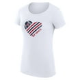 thumbnail image 2 of Women's G-III 4Her by Carl Banks  White Atlanta Braves Heart Graphic Fitted T-Shirt, 2 of 3