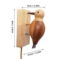 thumbnail image 3 of Wooden Self Adhesive Door Knocker | Woodpecker Shaped Doorbell With Pull Rope | Decorative Room Door Accessory for Home Entryway | Easy Peel and Stick Installation | Rustic Wooden Décor, 3 of 5