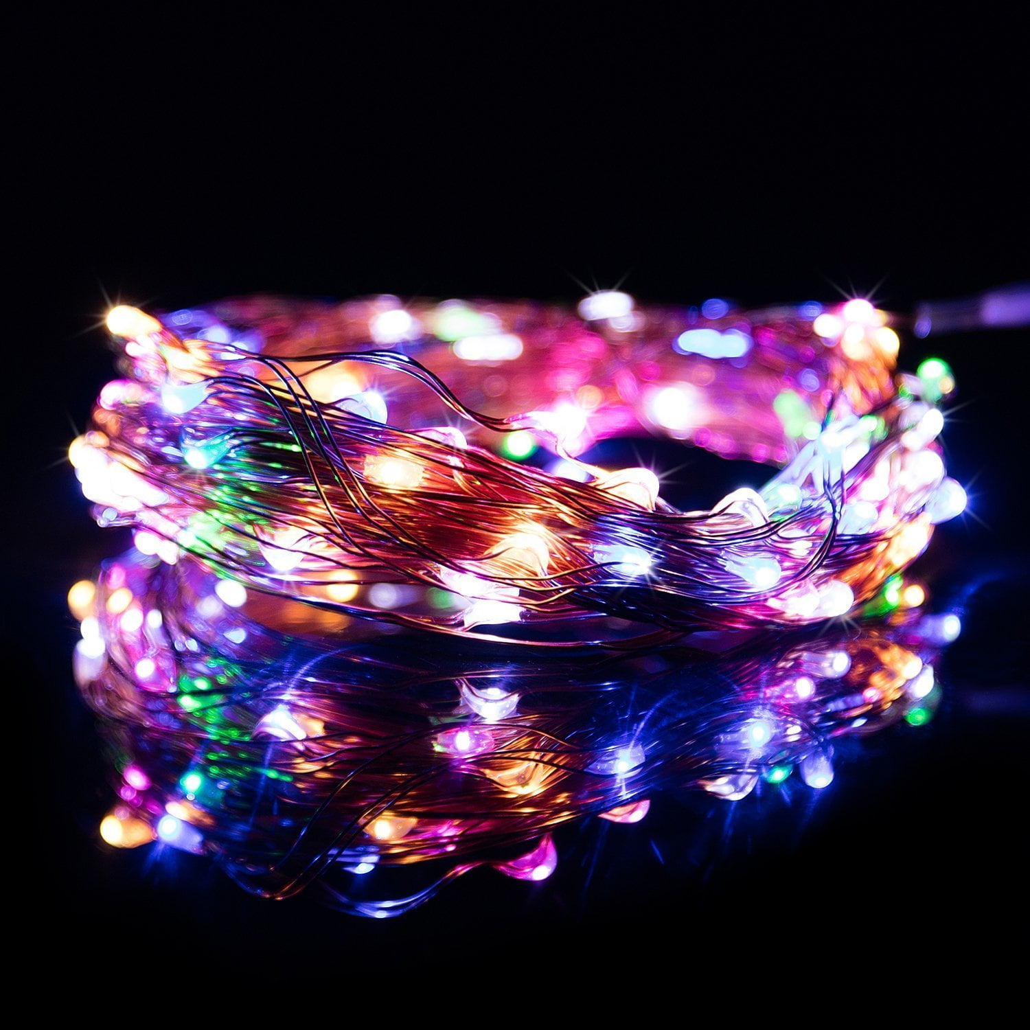 Perfect Holiday 100 LED Copper String Fairy Light RGB