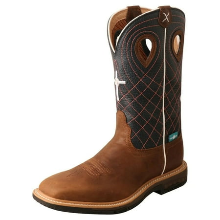 

Twisted X WXBW001 Womens 11 Waterproof Western Work Boot Brown/Navy WXBW001
