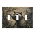thumbnail image 5 of WOBOGO The Cute Raccoon 2-hole Switch Plates PC Flame Retardant Plastic Material Glossy Finish Smooth Touch 4.56x4.48x0.27in, 5 of 8