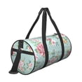 thumbnail image 3 of Gaeub Vintage Floral Lightweight Travel Cylinder Bag Gym Tote Bag Sports Training Duffle Bag with Pockets and Straps, 3 of 8