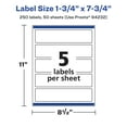 thumbnail image 6 of Avery Matte White Rectangle Labels, 1.75" x 7.75", 250 Labels, 6 of 8