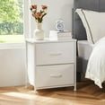 thumbnail image 3 of edx Nightstands Set of 2 with 2 Storage Drawers - Side Table for Bedroom, Living Room, Closet, College Dorm, 20" Height, White, 3 of 7