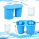 thumbnail image 2 of Bandeja y Molde Cuadrado de Hielo de Silicona 30 40 Oz para Hacer 2 Moldes Cuadrados de Hielo Cilíndricos Huecos Reutilizables para Bebidas, Negro, 2 of 6