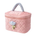 thumbnail image 2 of Bolsa de maquillaje, organizador de cosméticos de viaje portátil, bolsa de almacenamiento , bolsas de aseo para mujeres y niñas rosado Macarena Neceser, 2 of 8