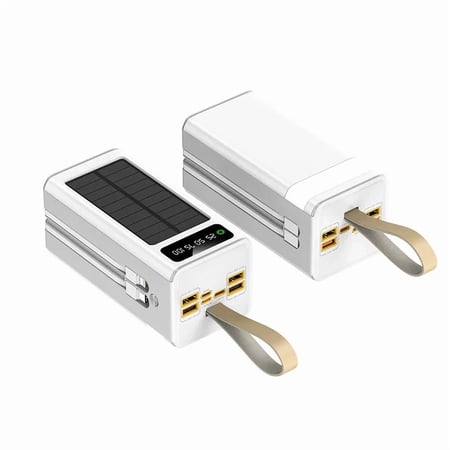 Misty 80000mAh Solar Power Bank External Battery Backup Charger for All Cell Phones White