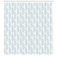 thumbnail image 3 of Feather Shower Curtain, Hand Drawn Ethnic Quills Pattern with Abstract Composition Tribal Motifs, Fabric Bathroom Set with Hooks, 69W X 84L Inches Extra Long, Baby Blue and Blue, by Ambesonne, 3 of 3