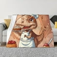 thumbnail image 1 of Cauagu Dinosaur Baking Delight Pattern Fleece Throw Blanket, Horizontal Fleece Bedding Home Decor for Couch & Bed All Season Use-80"x60", 1 of 6