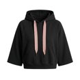 thumbnail image 4 of HAYIMI Sweatshirts Women 3/4 Sleeve Hoodie Comfortable Everyday Wear With Relaxed Fit And Cozy Front Pocket Solid Color Breathable Tops, 4 of 4