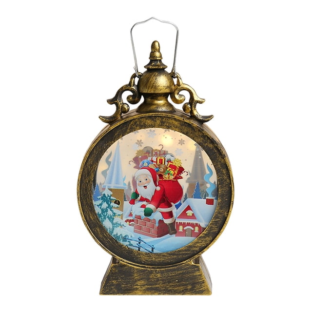 Faroles navideños decorativos de interior con muñeco de nieve, Papá Noel y luces LED portátiles para exteriores, hogar, habitación, puerta, decoración de mesa, fiesta, iluminación de escena