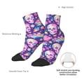 thumbnail image 4 of Goofa Skull rainbow mushroom colorful Pattern Non Slip Socks with Grips for Elderly, Crew Socks Yoga Hospital Socks Cushioned Sole Gripper Socks for Men Women, 4 of 5