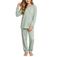 thumbnail image 5 of BXJX Girls Outfit Sets, Casual Long Sleeve 2 PC Crew Neck Pullover Tops and Pants Sets Green Size 11-12 T, 5 of 7