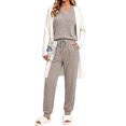 thumbnail image 6 of UVN Pajamas Sets for Women Long Sleeve Henley Neck Tops and Pants 2 Piece Outfits Fall Winter Casual Sleepwear Pjs Lounge Sets, 6 of 7