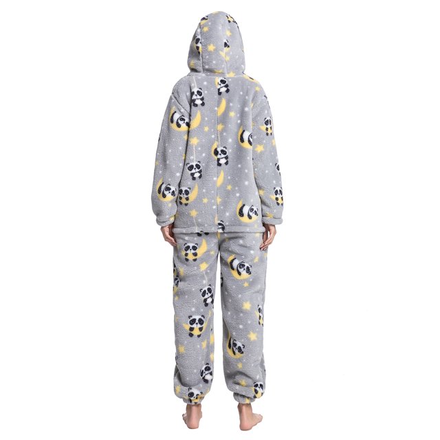 Pijamas De Una Pieza Pijamas De Una Pieza Pijamas De Una Pieza Para Adultos Ropa De Dormir De Una Pieza Con Capucha Jammies Con Capucha Patrones De Dibujos Animados Impresión ANGGREK Otros