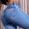 thumbnail image 5 of LYMAYTER Flare Jeans for Women Trendy Comfy Flare Jeans High Waisted Stretch Slimming Bell Bottoms Jeans S-2XL, 5 of 8