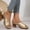 Gold, variant on High Chunky Platform Heels for Women Fashion Comfort Slip on Square Open Toe Block Heel Sandals Gold 6