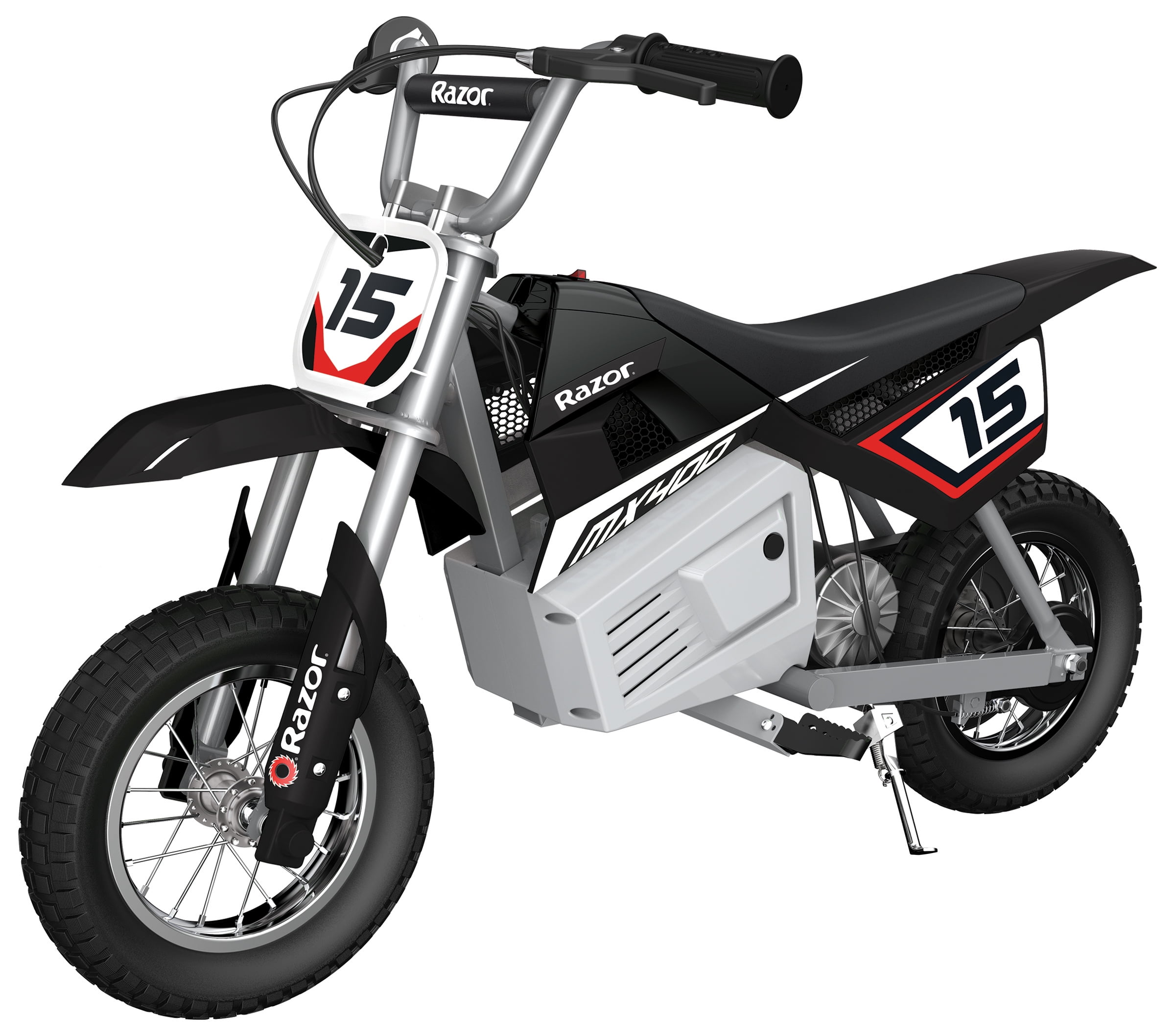 Razor MX400 Dirt Rocket Electric Motorcycle Dirt Bikes, 1 Black & 1 Green