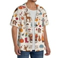 thumbnail image 4 of Disketp Men's Hawaiian Hello Autumn Print Shirts Button Down Holiday Beach Shirts-XX-Large, 4 of 7