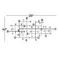 thumbnail image 4 of DecMode Glam Metal Silver Geometric Wall Décor with Round Glass Beads, 20"W x 42"H, 4 of 15