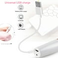 thumbnail image 4 of Removedor de vello facial eléctrico recortador de cejas blanco perla USB depilación con forma de lápiz labial afeitado para mujer recorte de cejas ANGGREK Otros, 4 of 8
