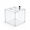 Square, variant on Standard 6.2"x4.7"x4" Donation Ballot Box With Lock And Slot