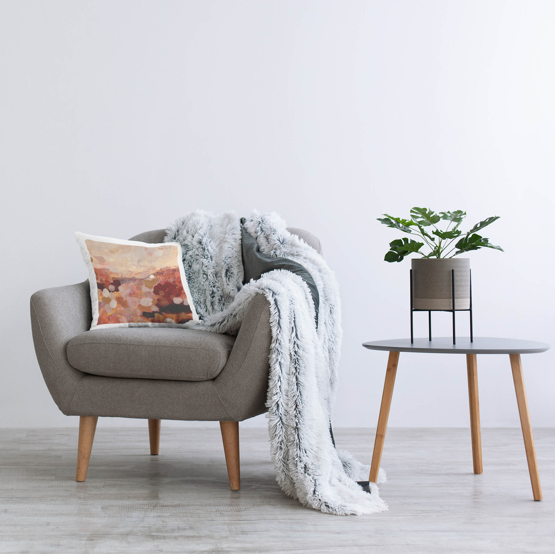 Stupell Industries Abstract Layered Desert Landscape Printed Throw Pillow Design by Jodi Maas