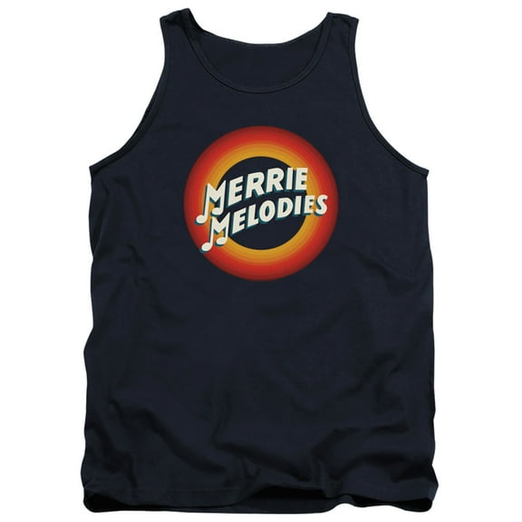 Looney Tunes Merrie Logo Adult Tank Top Navy