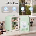 thumbnail image 3 of iceBlue LED Mirror Skincare Refrigerator- 4L Mini Fridge for Makeup & Drinks - Car/Home Portable Cooler, 3 of 9