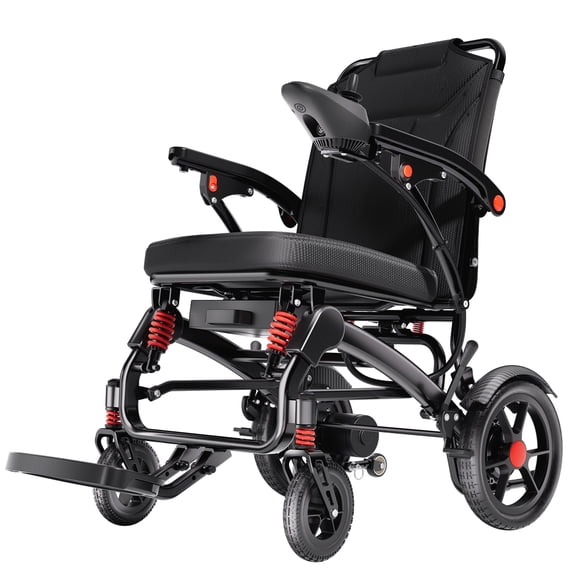 39LB Ultra Lightweight Compact Foldable Intelligent Electric Wheelchair – 20 Mile Range, All-Terrain Portable Power Wheelchair for Adults & Seniors