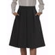 thumbnail image 1 of Falda Midi Plisada de Cintura Alta A Linea para Mujeres INSPIRE CHIC M Negra, 1 of 7