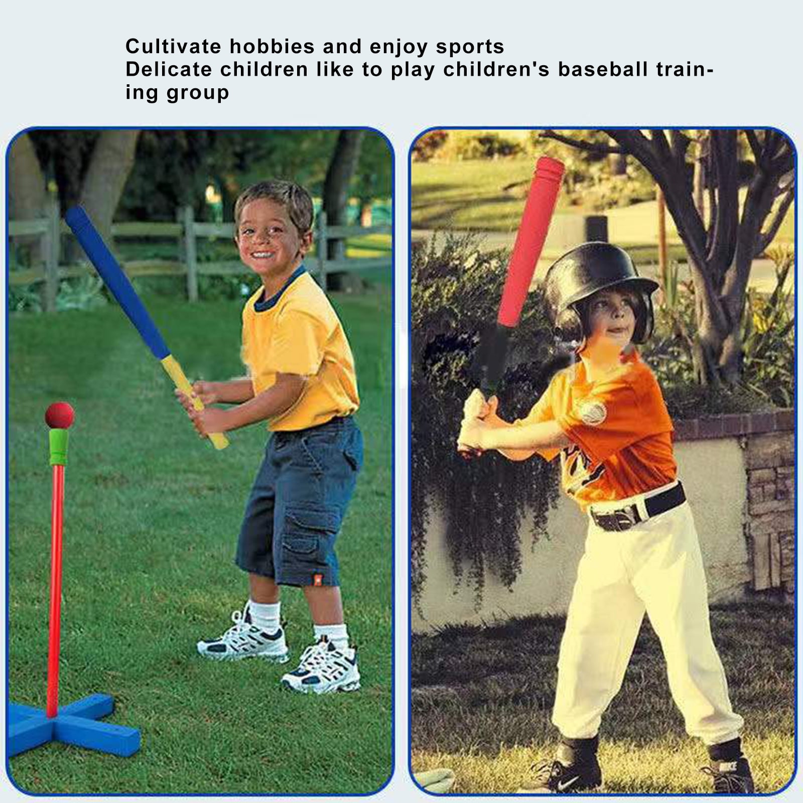 1x Kids Baseball Set with 1 Ball Baseball Bat 53 cm Kids Baseball 2 Colours 