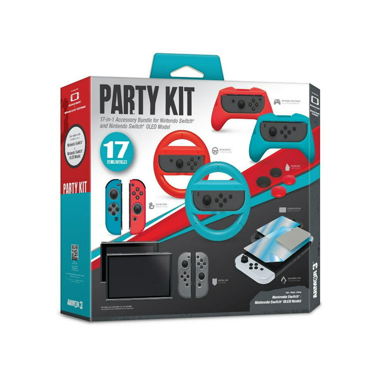 Armor3 Party Kit 17 in 1 Starter Kit Bundle for Nintendo Switch / Switch OLED
