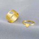 thumbnail image 3 of 1x Juego de anillos a juego para adolescentes, anillo abierto ajustable para boda, lindo y simple. Corazón dorado, 3 of 7