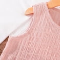 thumbnail image 4 of TTUHYWXI Sweet Sleeveless Set For Girls With 3D Flower Embroidery And Ruffled Hem Shorts Two Piece Set (Pink, 2-3 Years), 4 of 8