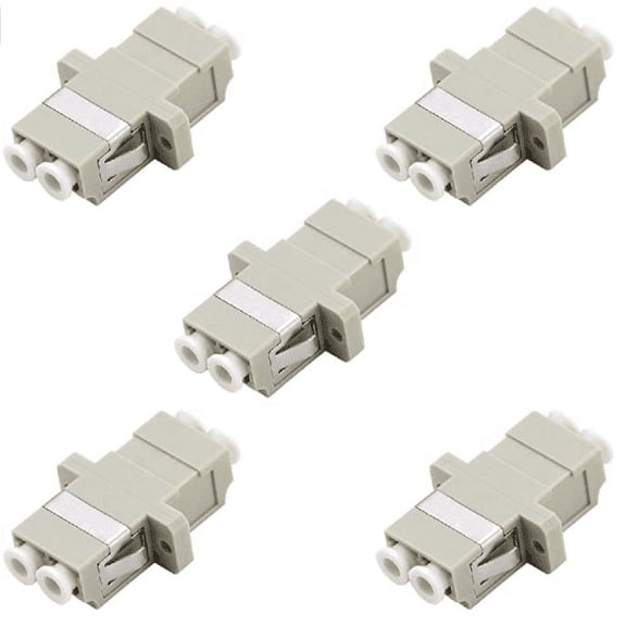 Fiber Optic Cable Adapter/Coupler LC-LC Duplex Multimode 5 Pack