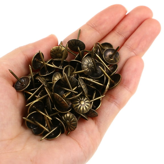 100 Pcs Upholstery Tacks Furniture Nails Pins Antique Sofa Decorative Pins Craft Thumbtack Tacks