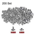 thumbnail image 3 of Uxcell 200 Sets Leather Rivets 8mm x 6mm Metal with 3 Setter Tools for Craft, Silver Tone, 3 of 6