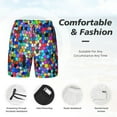thumbnail image 5 of Haiem Colorful Tie Dye Stained Glass 2 Men'S Quick-Dry Swim Trunks: Comfortable Beach Shorts With Mesh Lining And Pockets - Ideal For Swimming And Sunbathing Small, 5 of 9